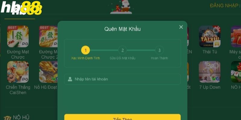 Hướng dẫn Hb88 cho game thủ lấy lại mật khẩu